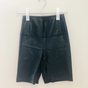 Wilfred black pleather small bike shorts